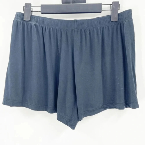 J+B Womens Sleep Short Size S Navy Blue Drawstring Mini Mid Rise Soft Flowy - Picture 2 of 3